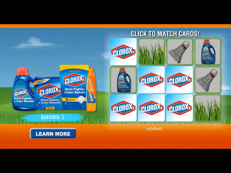 Clorox Memory Game